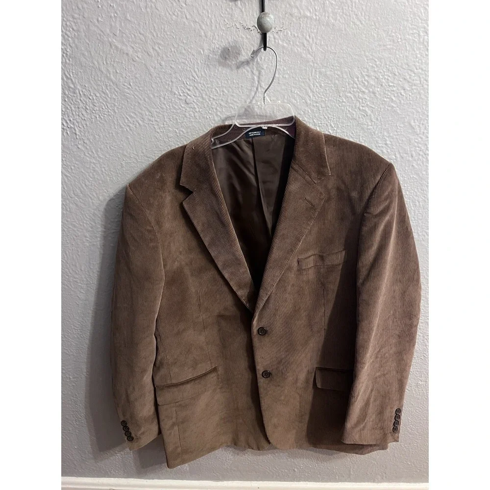 Saddlebred Corduroy Sport Coat Blazer Men's‎ Size 46R Brown